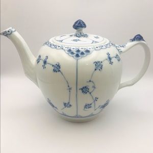 Royal Copenhagen Blue Fluted Half Lace Teapot